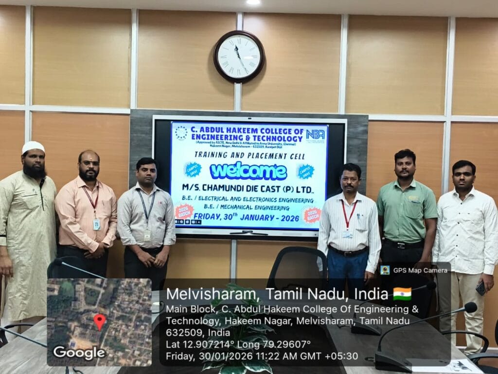 Placement Drive by Chamundi Die Cast Pvt. Ltd., Ranipet District